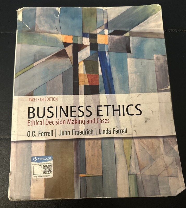 Business Ethics: Ethical Decision Making & Cases – Paperback – VERY GOOD