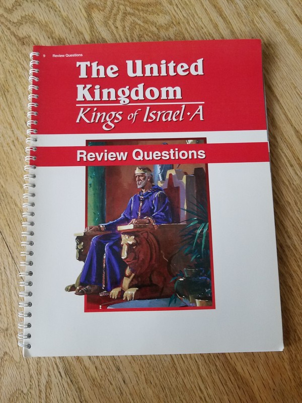 Abeka A Beka Book UNITED KINGDOM Kings of Israel A REVIEW QUESTIONS pb 55352013