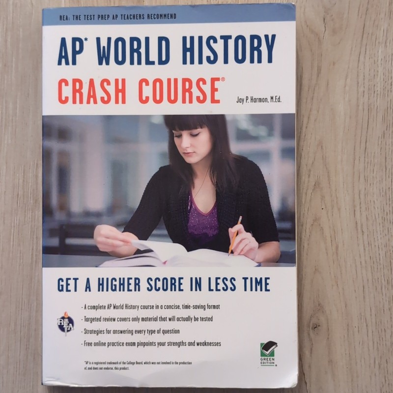 AP World History Crash Course Green Edition Paperback Jay P. Harmon REA