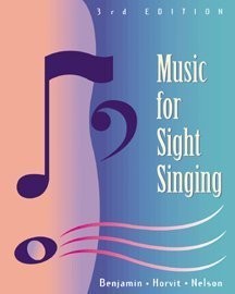 MUSIC FOR SIGHT SINGING By Thomas E. Benjamin & Michael Horvit *Mint Condition*