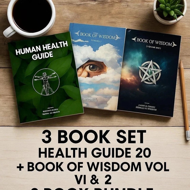 Health Guide 20 + Book of Wisdom Vol 1 & 2 by Harry B. Joseph -US Stock