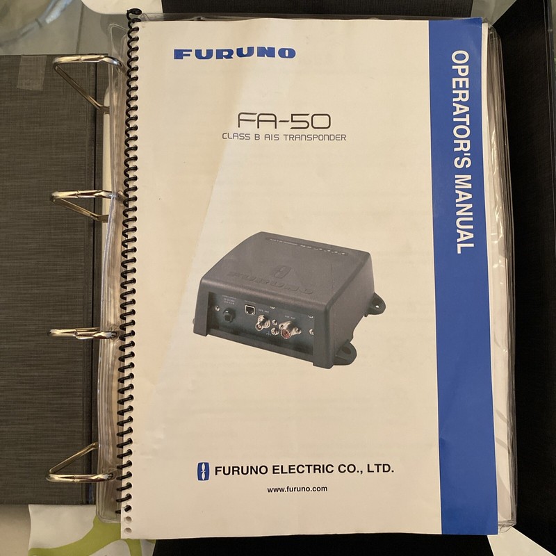 Furuno Operator’s Manual: Full Color pages & Clear Covers! Booklet