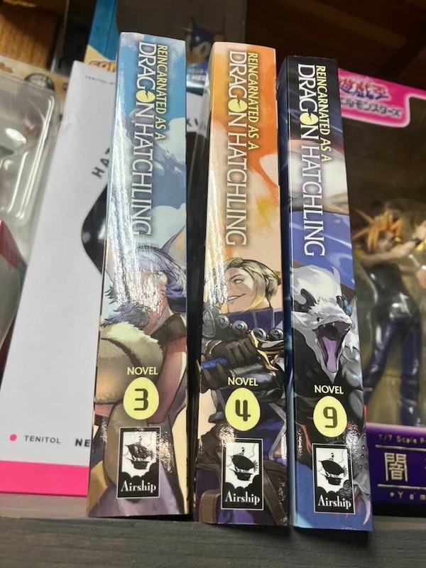 Reincarnated as a Dragon Hatchling (Light Novel) Vol. 3,4,9 (3 Books)