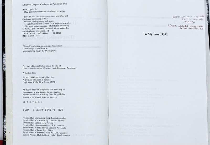 Data Communications, Networks And Distributed Book Uyless D. Black 1993 gallery