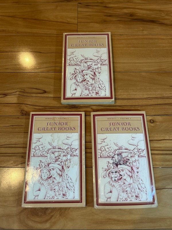 1975 Vintage LOT Junior Great Books Series 5 Volume 1 , 2, & 3