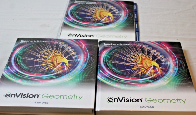 Savvas Envision Geometry Teacher’s Edition Textbook Volumes 1 & 2 Set 2024