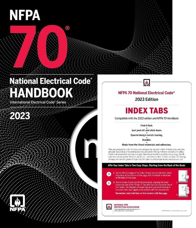 NEC 2023 NFPA 70 National Electrical Code Handbook 2023 Hardcover & Index Tabs