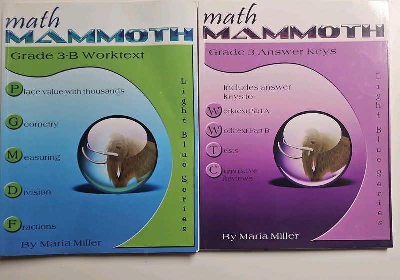 Math Mammoth Grade 3-B Worktext & Answer Key