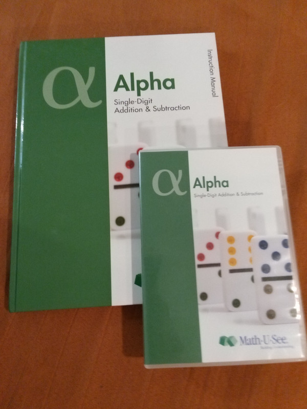 Math U See Alpha, Math Curriculum, Set DVD Instructional Manual Lot, good