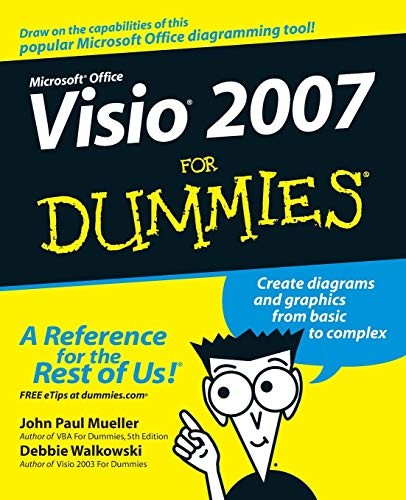 VISIO 2007 FOR DUMMIES By John Paul Mueller & Debbie Walkowski *Mint Condition*
