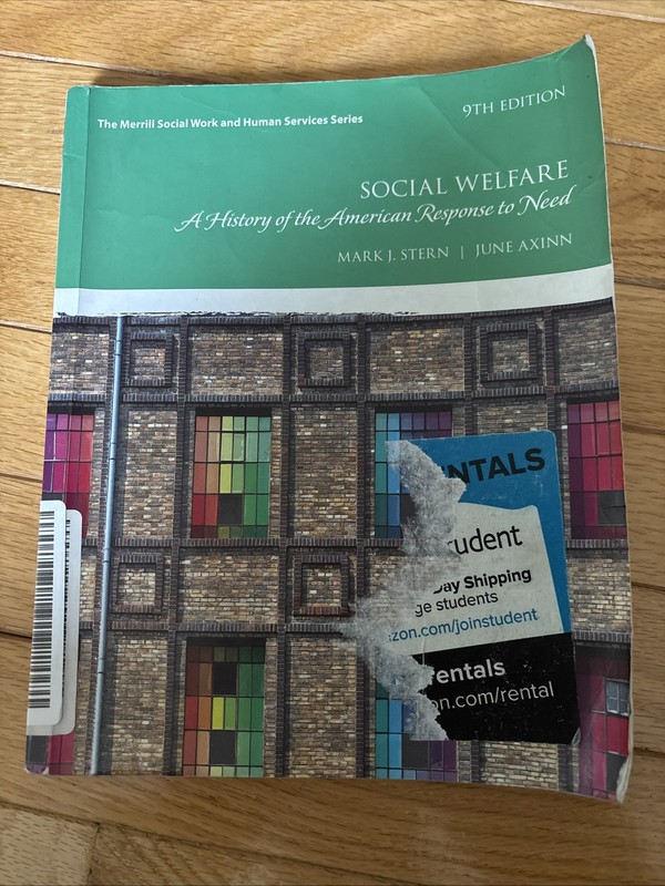 Social Welfare : A History of the American Response to Need Paper
