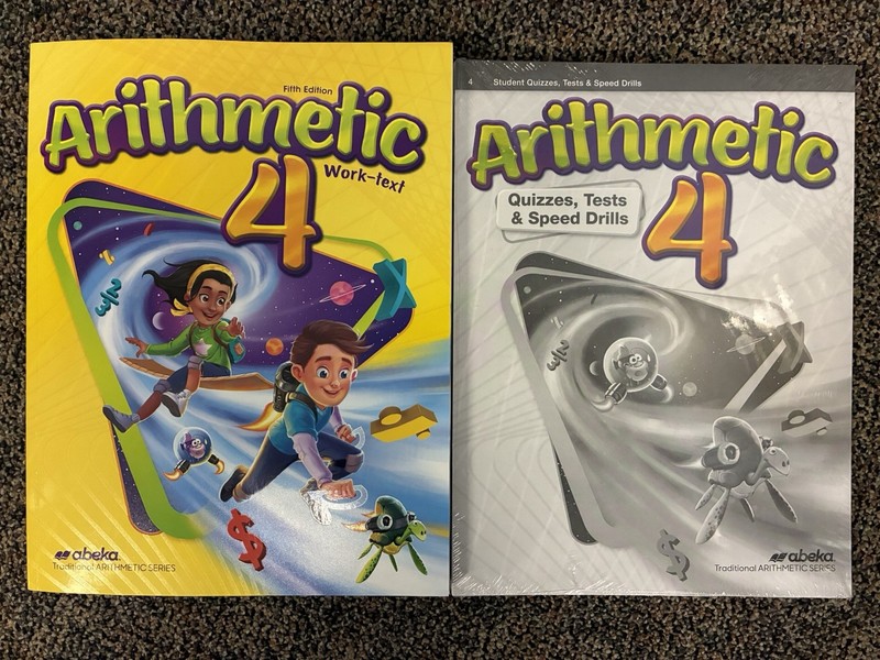 Abeka Arithmetic 4 Work-text 5th Edition & Quizzes, Tests & Speed Drills Bundle