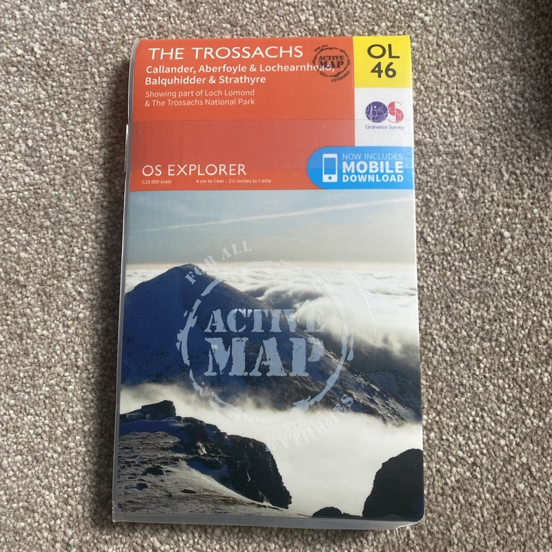 OS Explorer ACTIVE OL46 The Trossachs (OS Explorer Map – Map NEW Ordnance Surve