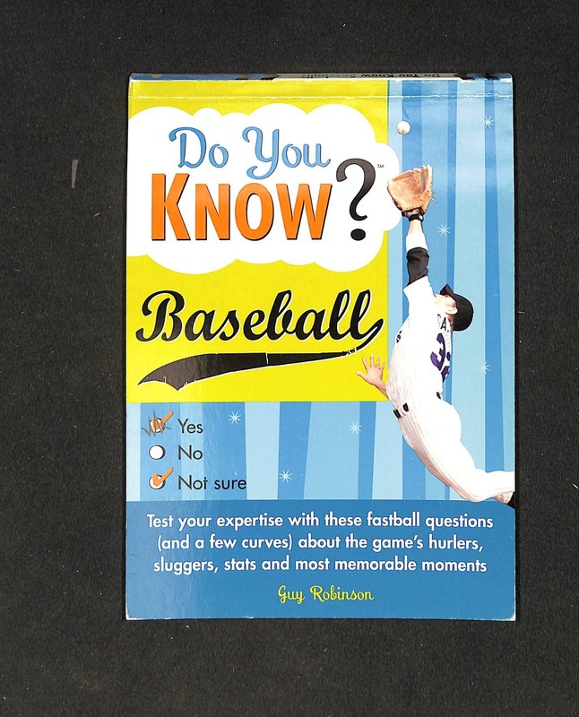 Do You Know? Baseball Book Guy Robinson EX