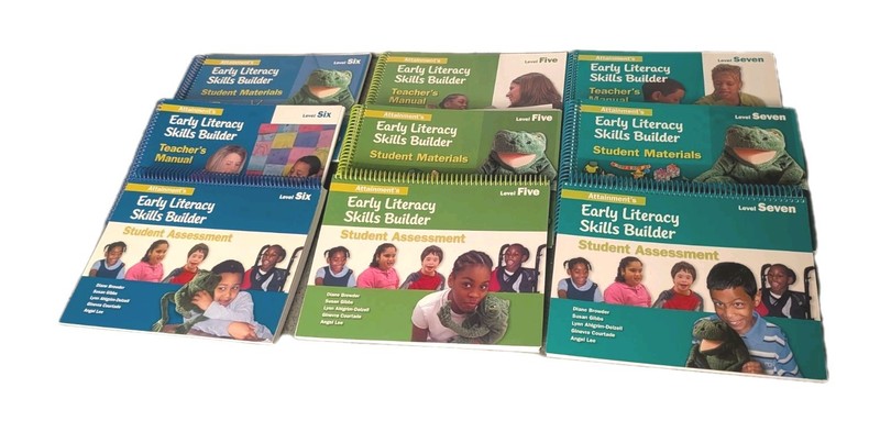 9 bks Lot Attainment’s Early Literacy Skills Builder Level 5 6 7 Student/Teacher