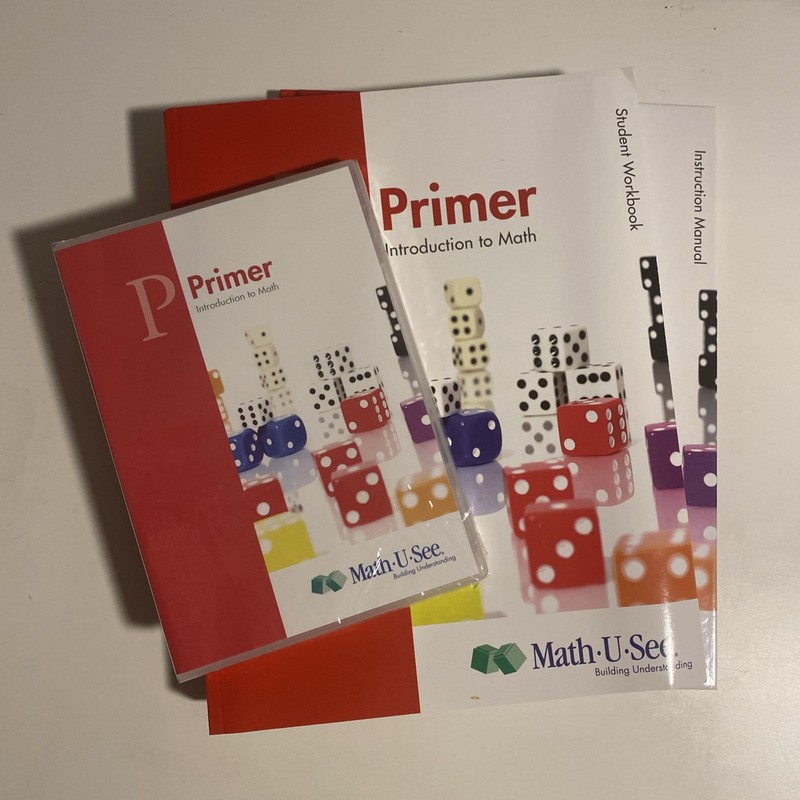 Math-U-See Primer Student Workbook, Instruction Manual & DVD