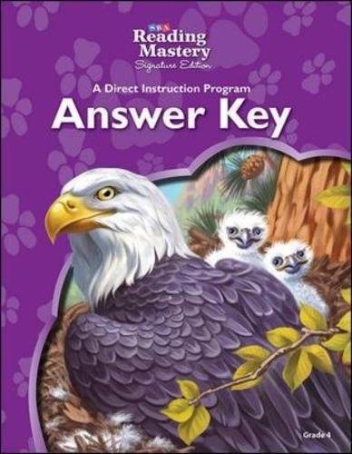 READING MASTERY READING/LITERATURE STRAND GRADE 4, ANSWER