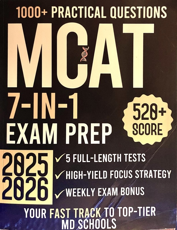 MCAT 7-In-1 Exam Prep 2025-2026 (Softcover, 2025) 1000+ Practical Questions