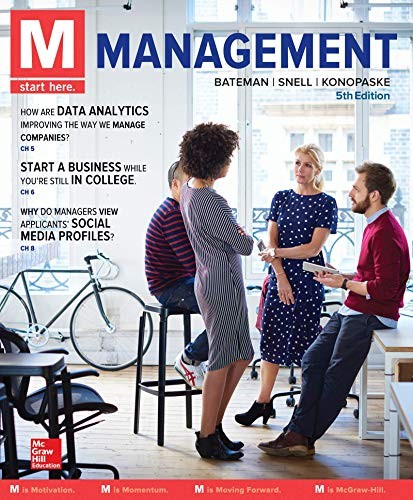 M: MANAGEMENT By Thomas Bateman & Scott Snell *Excellent Condition*