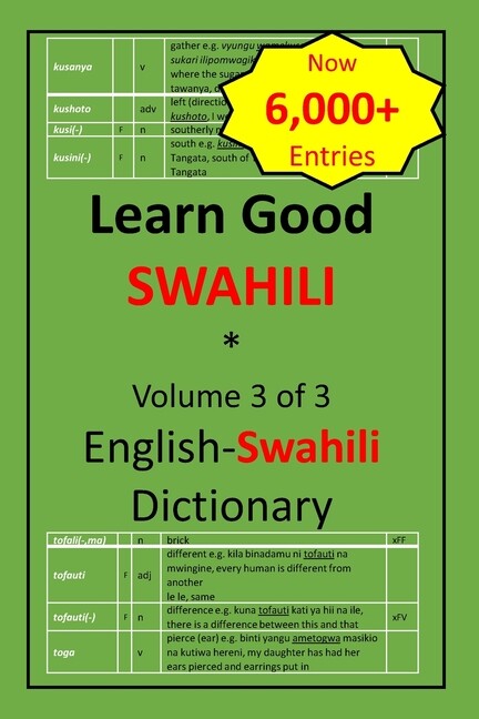 Learn Good Swahili: Volume 3 Of 3: English-Swahili Dictionary With Built-In…