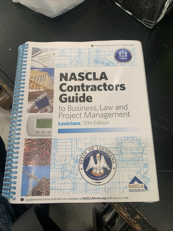 NASCLA 12th Edition Contractors Guide Louisiana Spiral Textbook Business Law