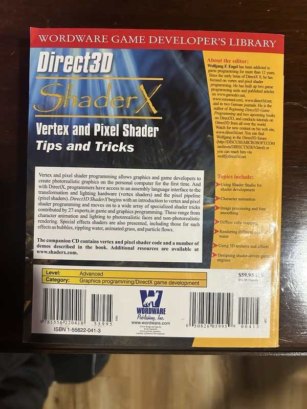 Direct3D ShaderX Vertex & Pixel Shader Tips and Tricks (Wordware 2002) 1st Print gallery