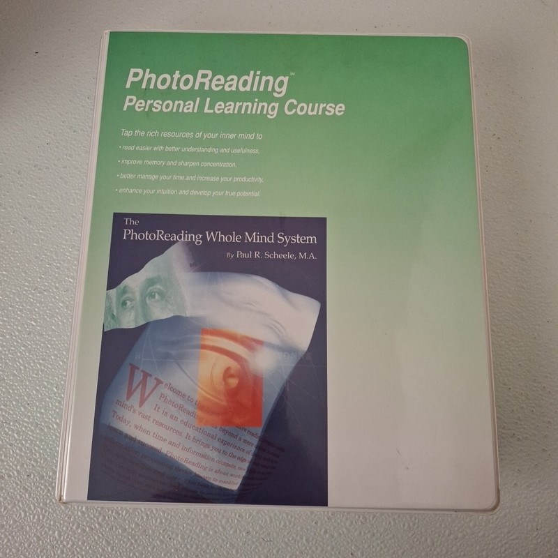 Photo Reading Personal Learning Course 8 Cassete Tapes Manual Plus Two Books