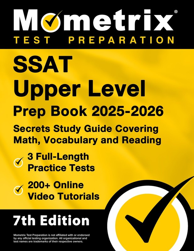 SSAT Upper Level Prep Book – Full-Length Practice Tests, 200+ Online Video T…