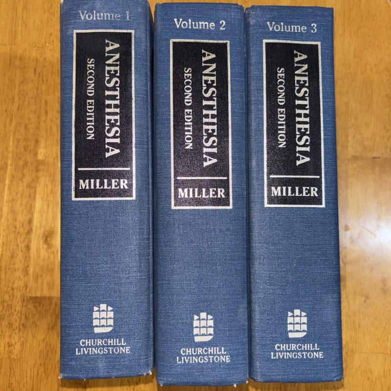 Miller’s Anesthesia 2nd Ed 1986 – 3-Vol Set – Ronald Miller – Vintage Medical