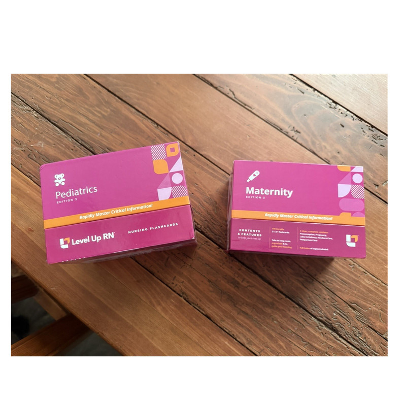 Level Up RN Nursing Flashcards Study Guide Set: Pediatrics & Maternity Exam Prep