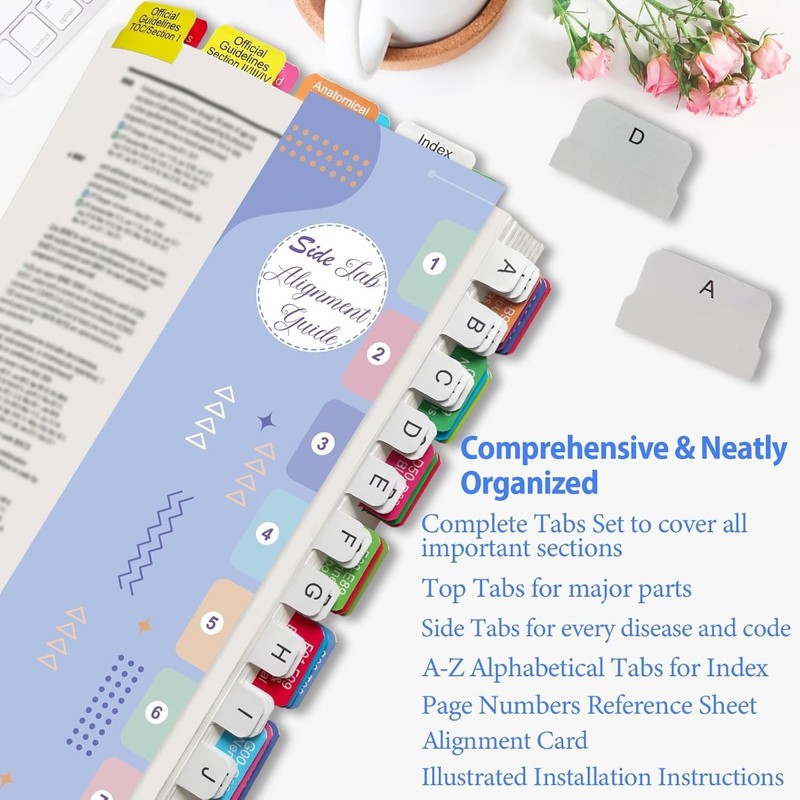 Upgraded CPT 2026 & ICD-10-CM Index Tabs - Color-Coded & Durable Set gallery