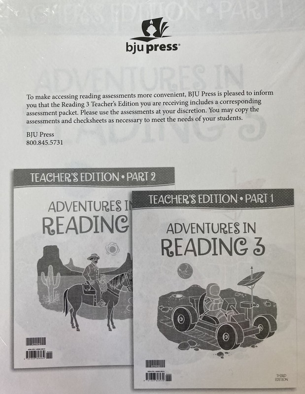 NEW BJU Press 3rd grade ADVENTURES IN READING 3 Complete Subject Kit 3rd ed gallery