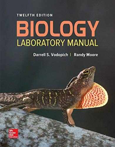 Biology Laboratory Manual – Spiral-bound, by Vodopich Darrell S.; – Very Good h