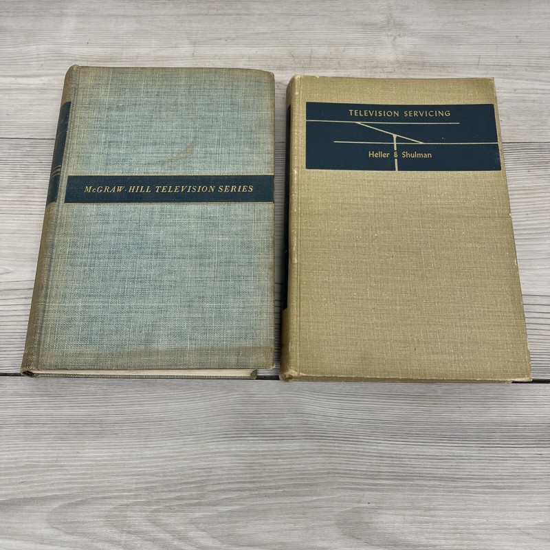 McGraw Hill, Heller & Shulman: Lot of 2 TV Servicing & Basic TV Books.