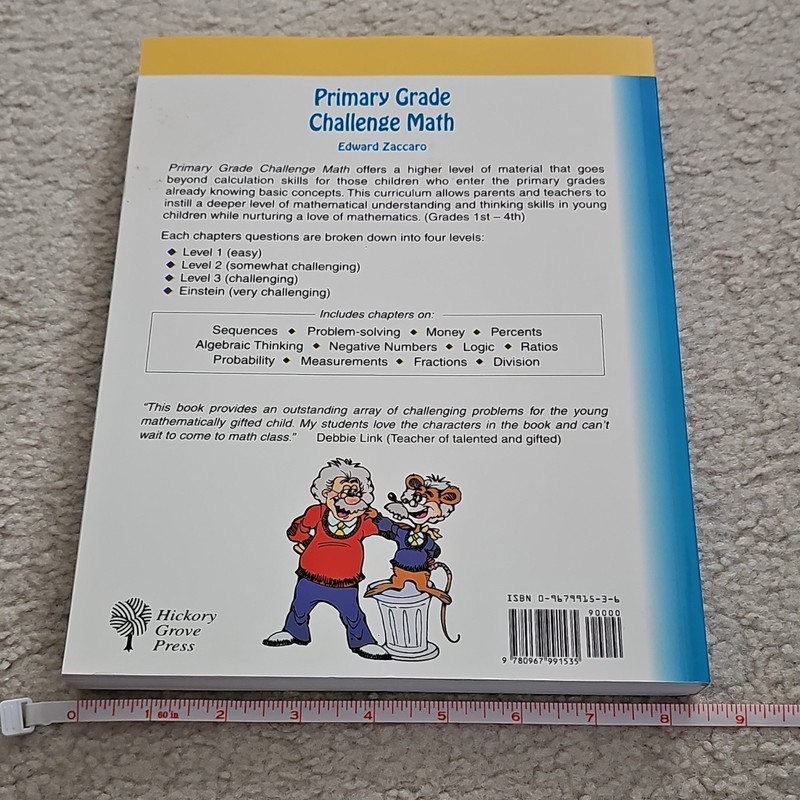 Primary Grade Challenge Math Paperback Edward Zaccaro Hickory Grove Press 2003 gallery