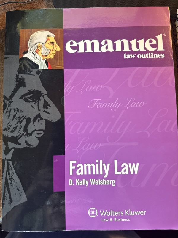 Emanuel Law Outlines Family Law 2011 – Paperback By D. Kelly Weisberg – GOOD