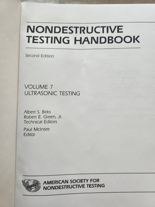 Nondestructive Testing Handbook 2nd Edition Volume 7 Ultrasonic Testing Handbook gallery