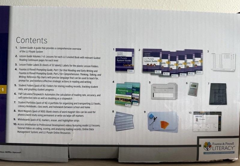 Fountas & Pinnell LLI Purple System Box 1 Teacher Materials Spiral Bound Set gallery