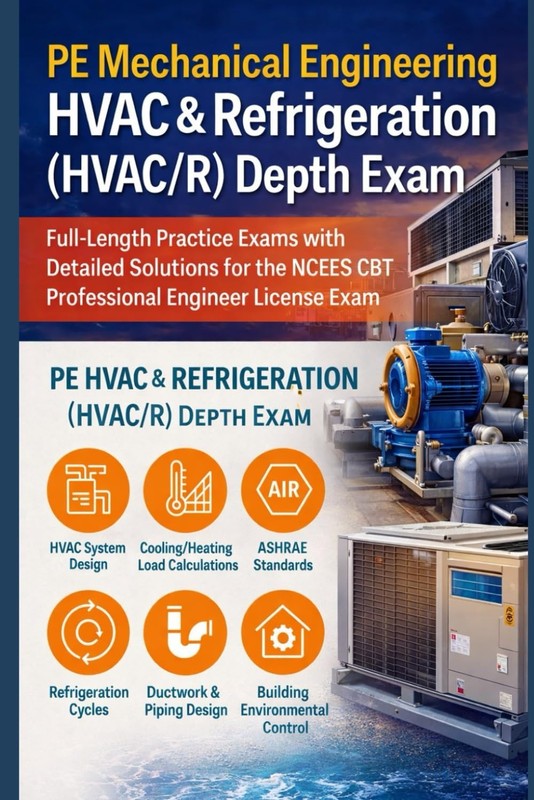 PE Mechanical Engineering – HVAC & Refrigeration (HVAC/R) Depth Exam: Full-Lengt