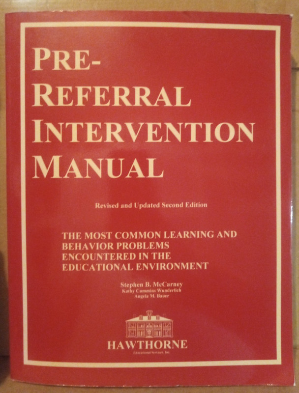 Pre-Referral Intervention Manual– Revised Second Edition– Hawthorne–Paperback