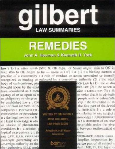 Gilbert Law Summaries: Remedies – Paperback By Bauman, John A. – GOOD