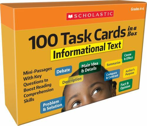 Scholastic 100 Task Cards in a Box: Informational Text, Scholastic, 978133855264