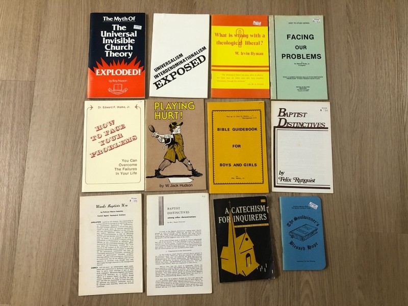 Lot of 12 Booklets/Pamphlets – Christian, Baptist, Facing Problems, Universalism