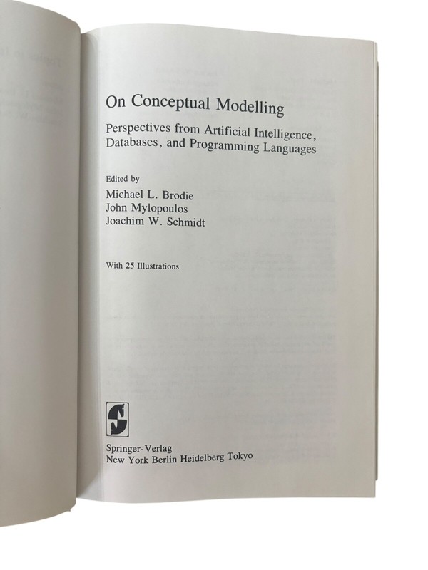 On Conceptual Modeling Hard Cover Brodie Mylopoulous Joachim Schmidt 2nd Print gallery