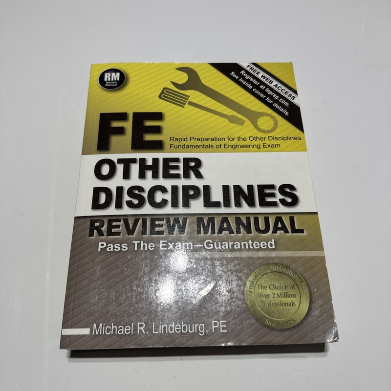 PPI FE Other Disciplines Review Manual – a Comprehensive Review Guide to Pass…