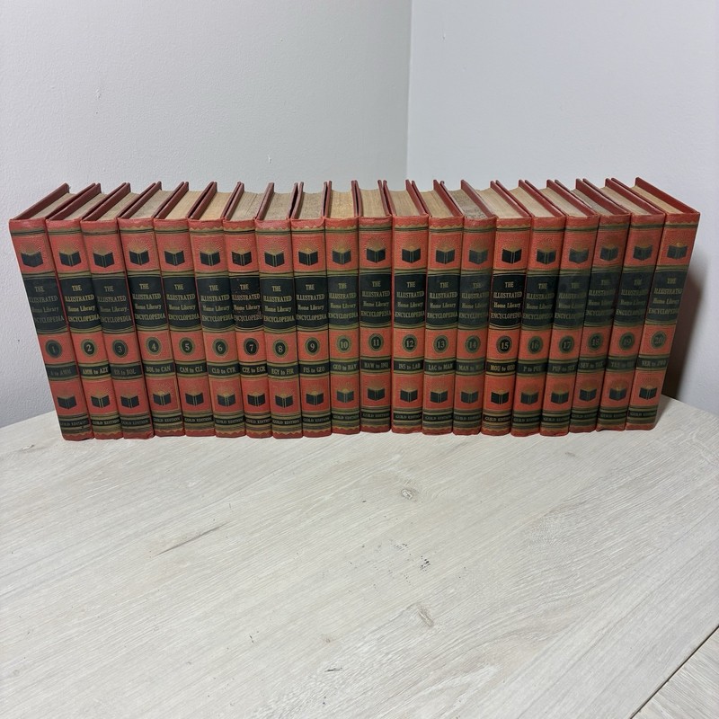 Illustrated Home Library Encyclopedia 20 Volume Set Guild Edition VTG HB 1955