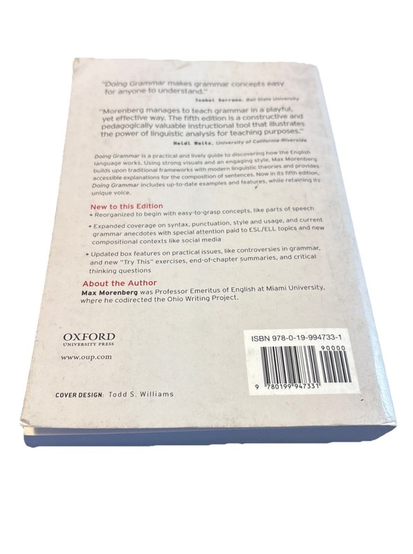 Doing Grammar Fifth Edition 2014 Oxford Morenberg PB Few Marks gallery