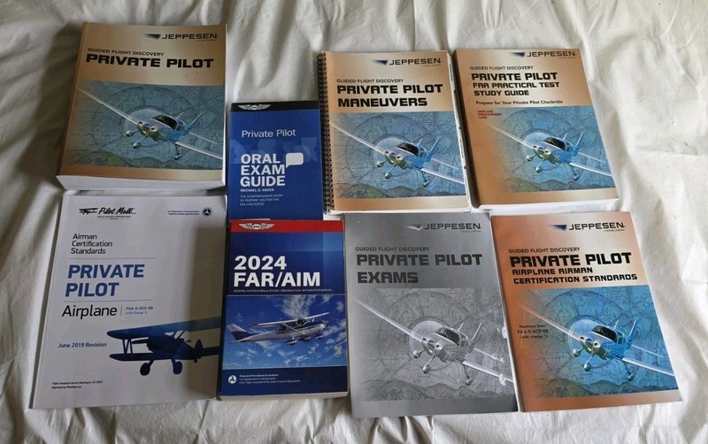 Jeppesen Guided Flight Discovery Private Pilot Bundle & ASA BOOKS. Lot Of 8