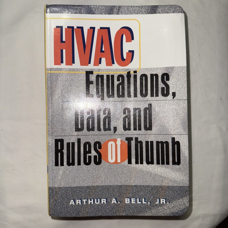 HVAC Equations, Data and Rules of Thumb – Paperback – Very Good Condition