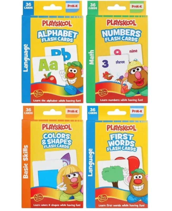 Playskool Pre-K Flash Cards Set of 4